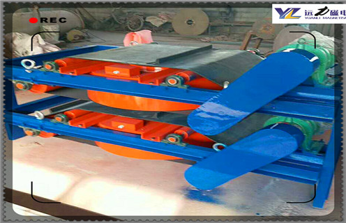 電磁自卸式除鐵器，礦山輸送帶電磁自卸式除鐵器_國家標(biāo)準(zhǔn)_礦山輸送帶電磁自卸式除鐵器配件_型號(hào)及工作視頻