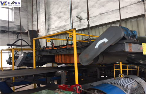 電磁自卸式除鐵器，河南電磁自卸式除鐵器用什么電機國家標準_河南RCDD-12自卸式電磁除鐵器廠家配件_型號及工作視頻 