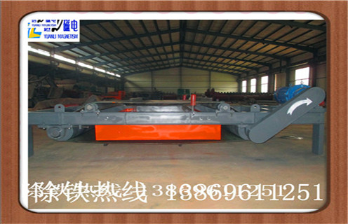 自卸式電磁除鐵器，福建超強(qiáng)干式自卸式電磁除鐵器_福建超強(qiáng)干式自卸式電磁除鐵器廠家配件_型號及工作視頻